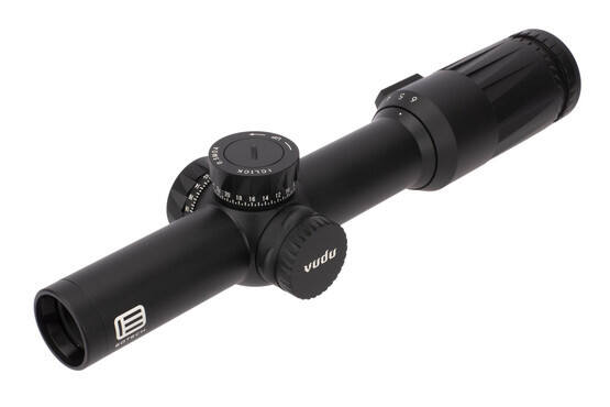 EOTech VUDU 1-6x24mm FFP rifle scope for tactical rifles features positive 1/2MOA click adjustments
